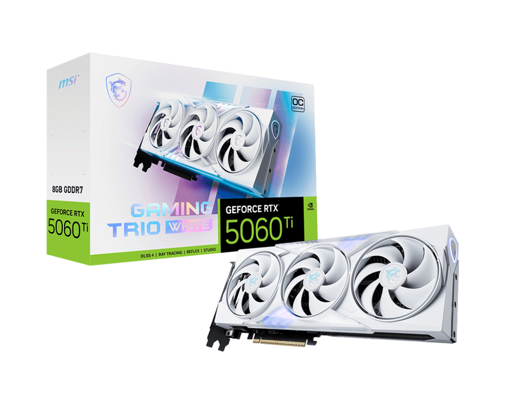 MSI GeForce RTX 5060 Ti 8G GAMING TRIO OC WHITE – image 1