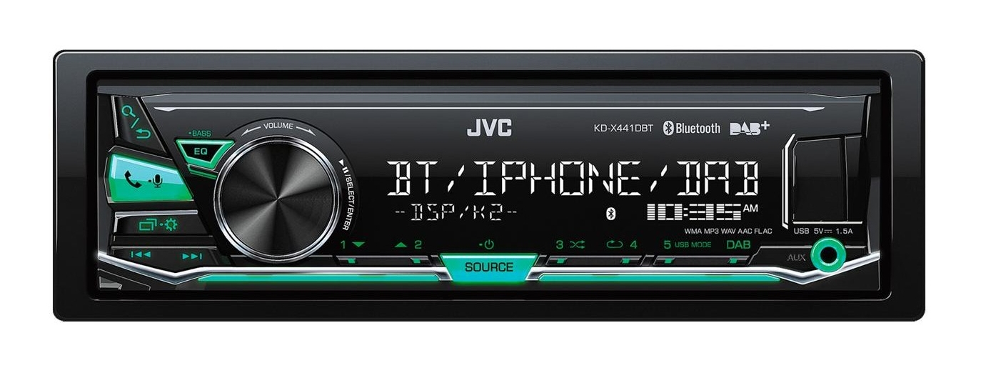 JVC KD-X441DBT car media receiver Black Bluetooth