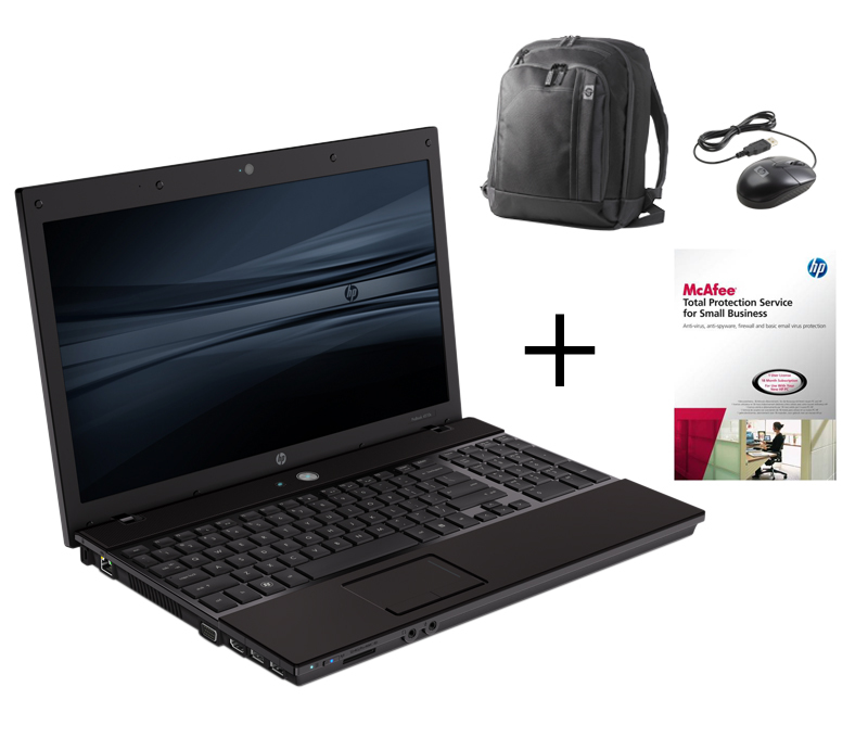 HP ProBook 4510s + McAfee TPS for SBS + Basic Backpack + USB Optical Travel Mouse – image 1