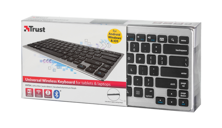 Trust 19043 mobile device keyboard Bluetooth Silver – image 5