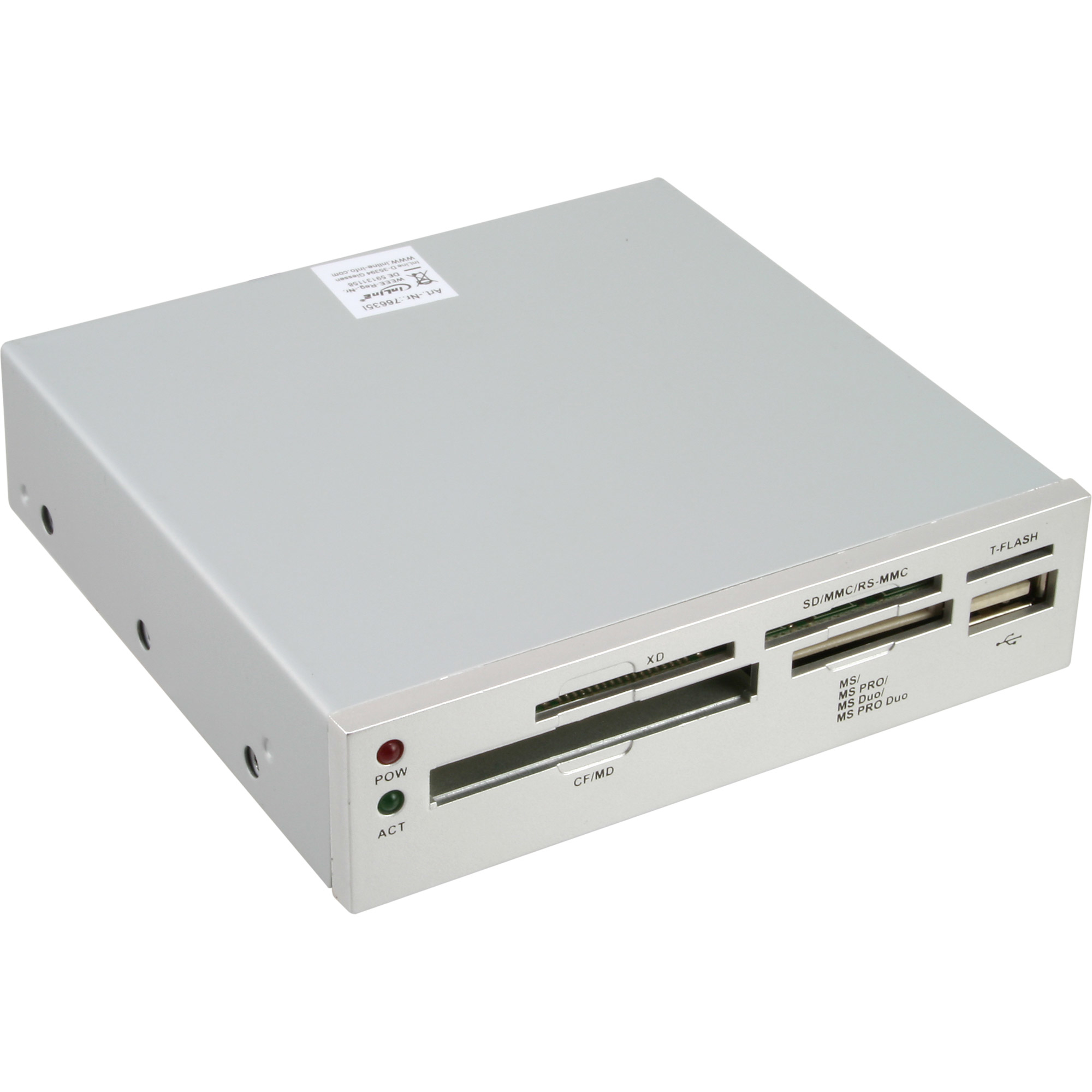 InLine Card Reader USB 2.0 internal all in 1 for – image 2