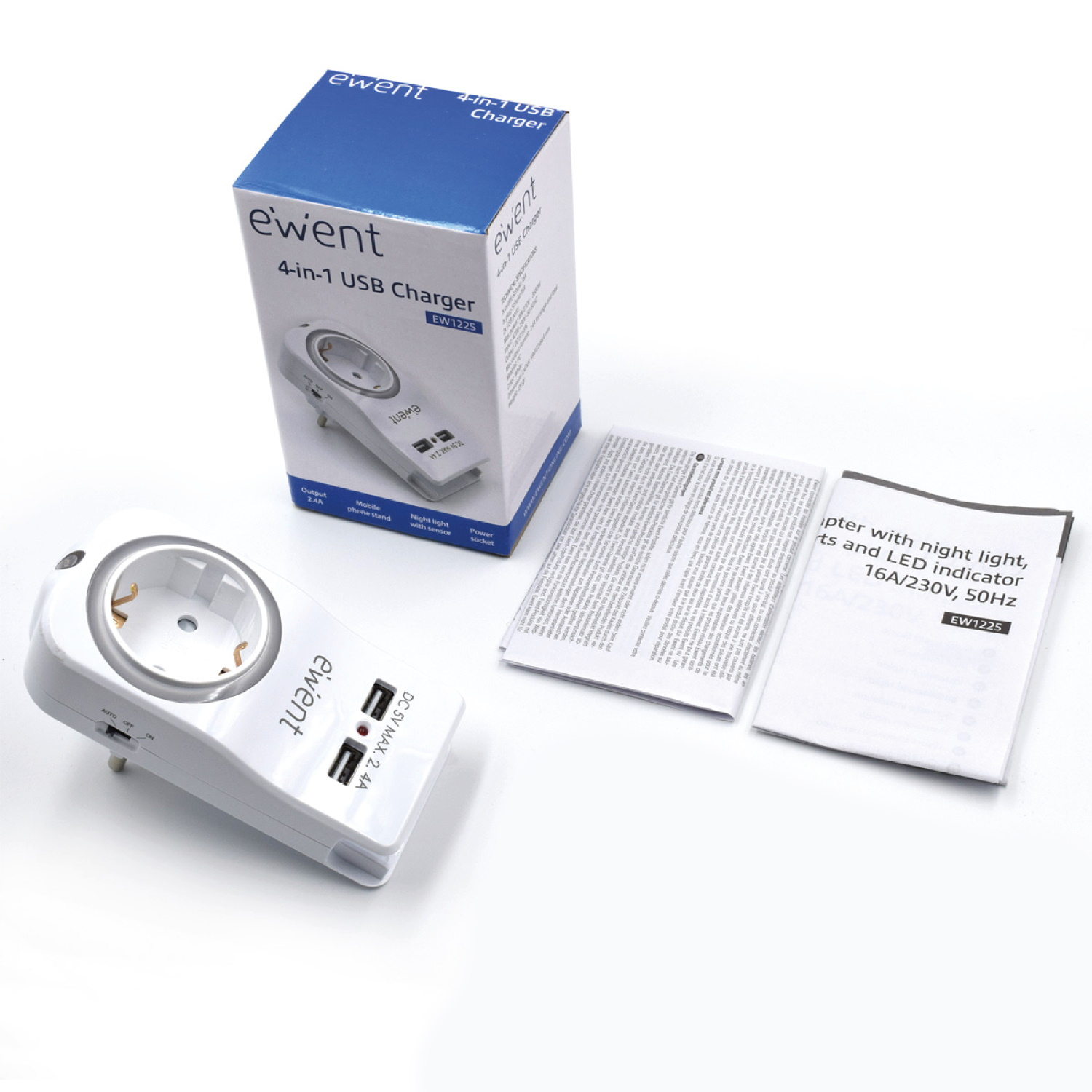 Ewent EW1225 mobile device charger Universal White AC Indoor – image 5