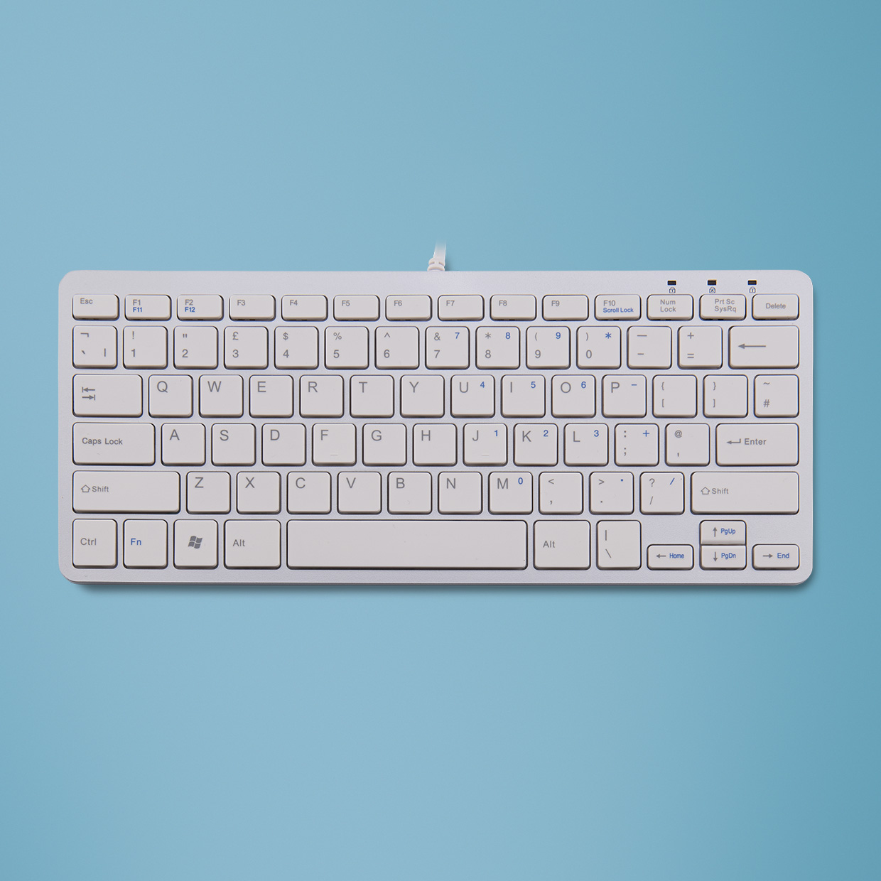 R-Go Tools Ergonomic keyboard R-Go Compact, compact keyboard, flat design, QWERTY (UK), wired, white