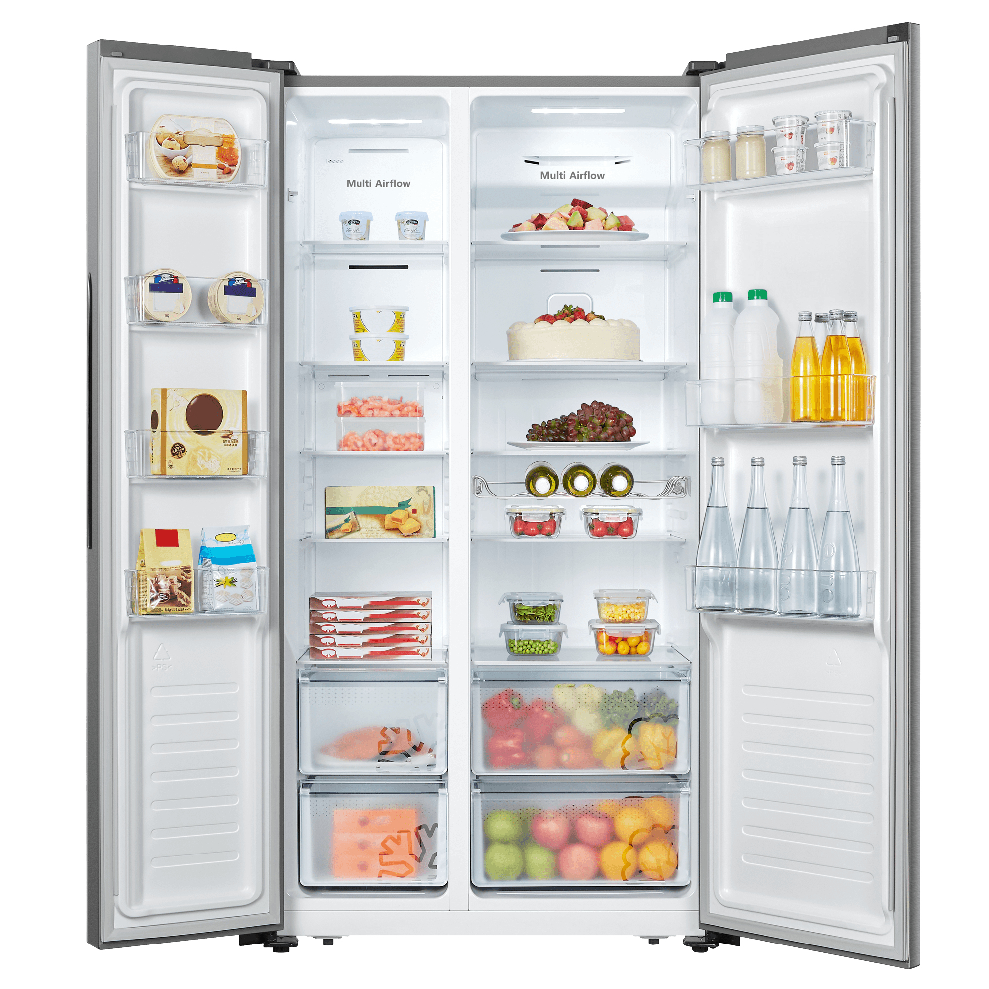 Hisense RS677N4AIF side-by-side refrigerator Freestanding – image 4