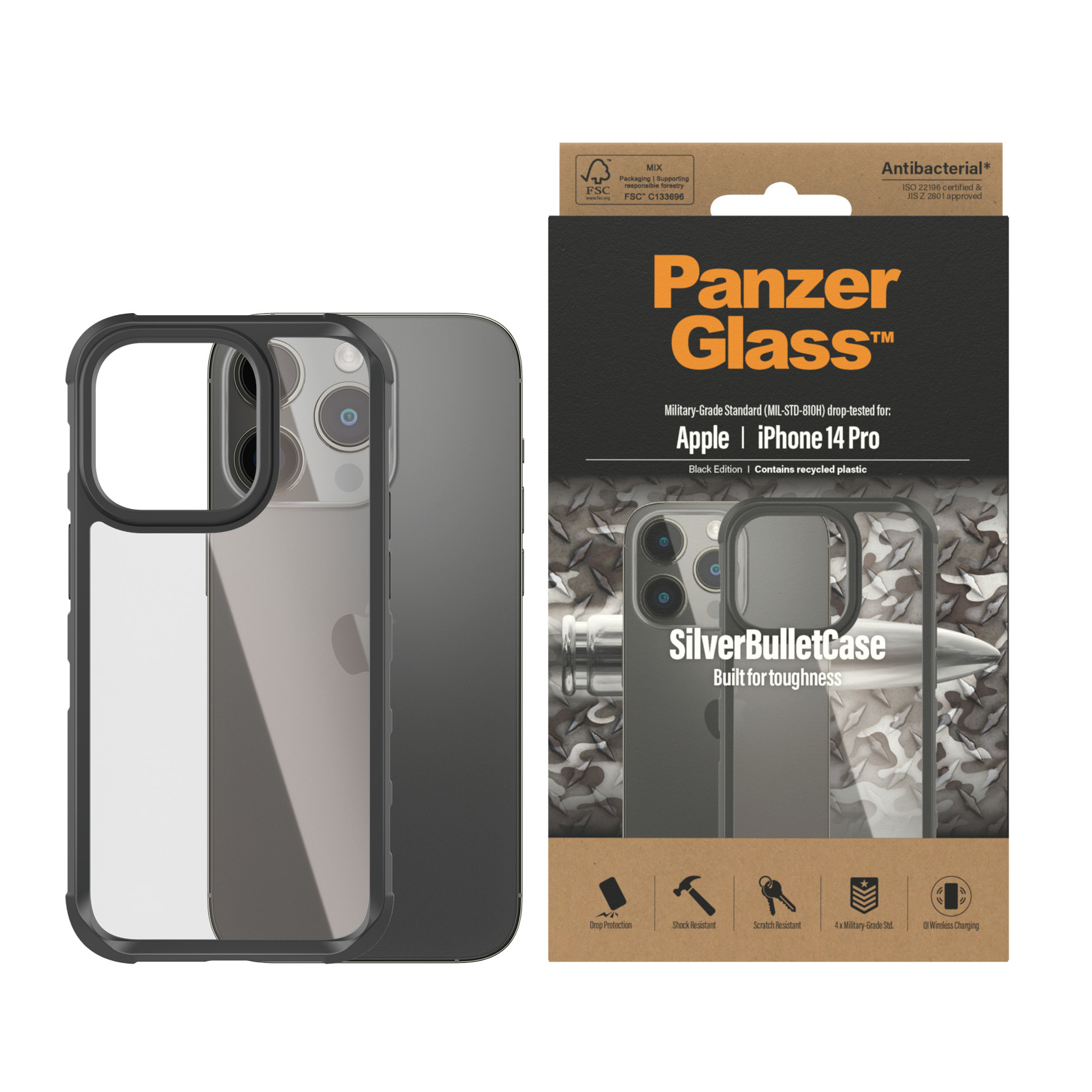 PanzerGlass® SilverBulletCase Transparent iPhone 14 Pro – image 2