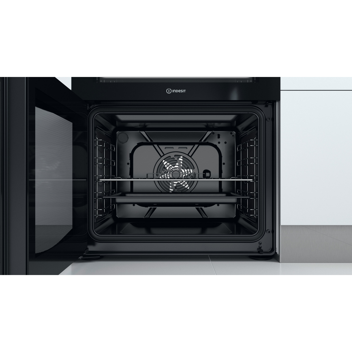 Indesit ID67V9HCX/UK cooker Freestanding cooker Electric Ceramic hob Silver – image 6