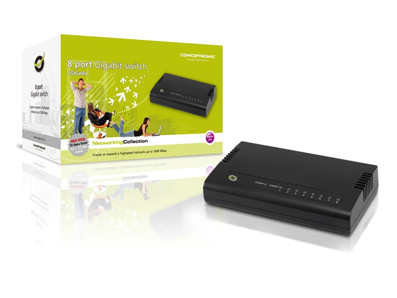 Conceptronic 8 port Gigabit switch – image 4
