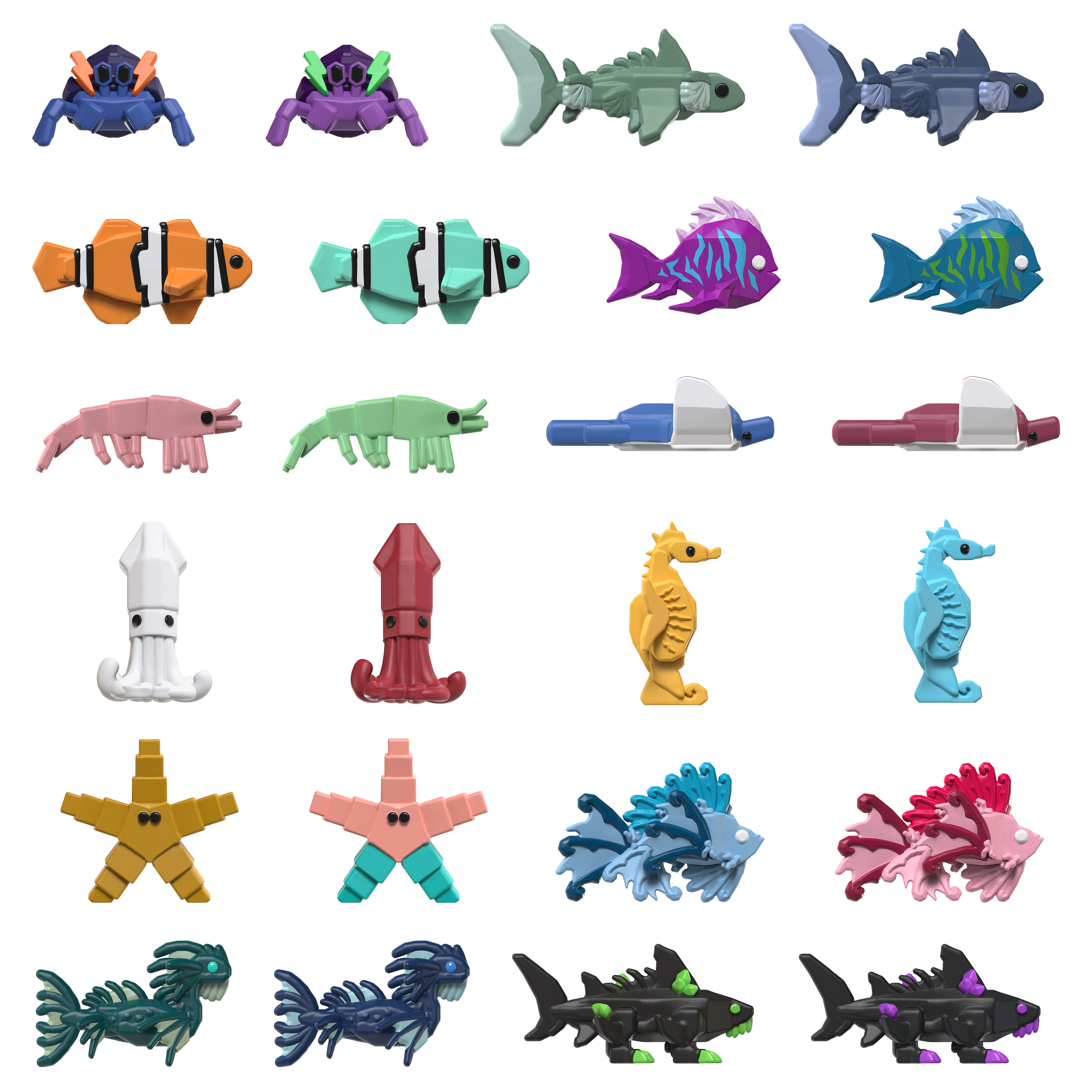 Resim Fisch Microfigure Oyuncak Figür Seti Karışık Renkler 6+ Yaş