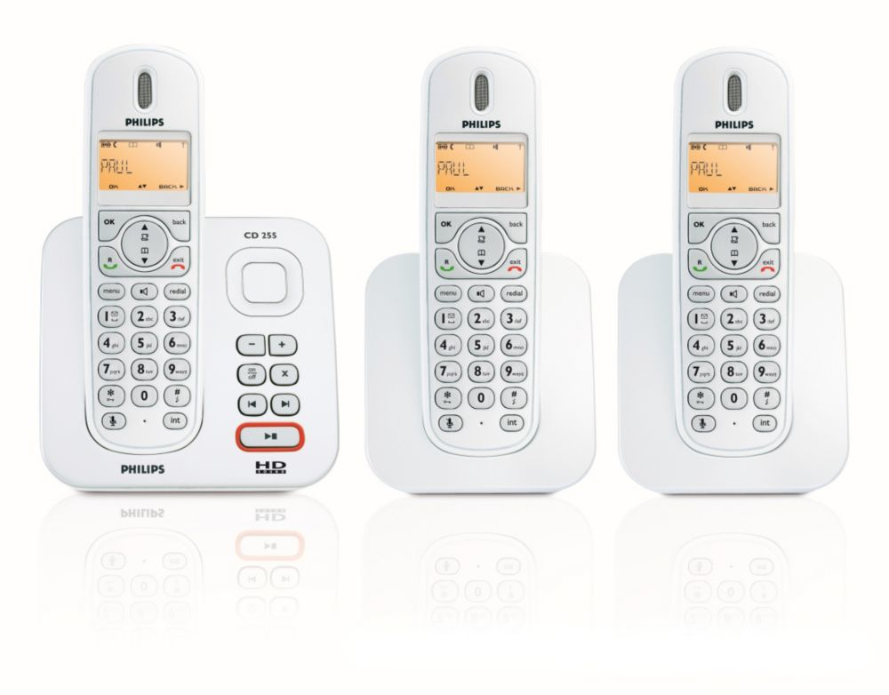 Philips CD2553S/22 telephone DECT telephone Caller ID White