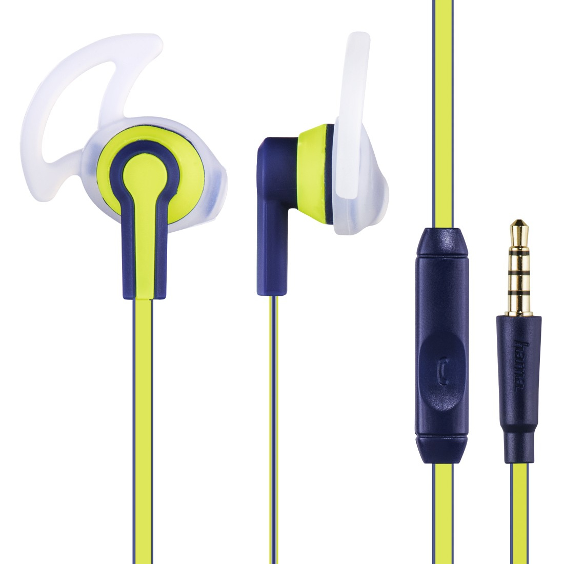 Hama Reflective Headset Wired In-ear Calls/Music Blue, Yellow
