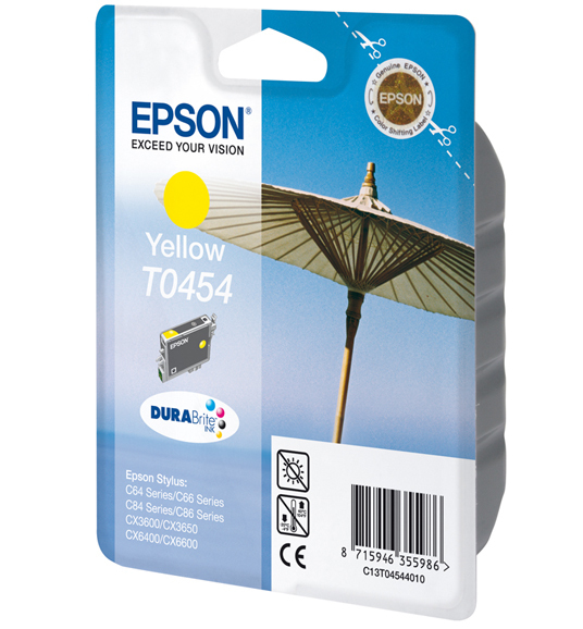 Epson T0454 Yellow DURABrite Ink Cartridge (Parasol) – image 1