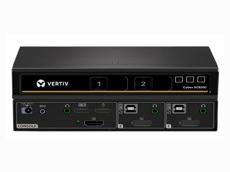 Vertiv SC820D Cybex SC800 Series Secure Desktop KVM Switch, 2 Port, DP & HDMI – image 2