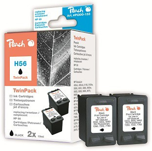 Peach PI300-133 ink cartridge 2 pc(s) Black