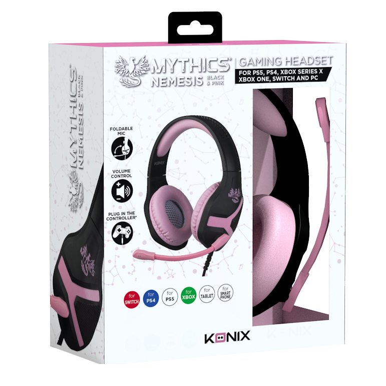 Konix Nemesis Headset Wired Head-band Gaming Black, Pink – image 2