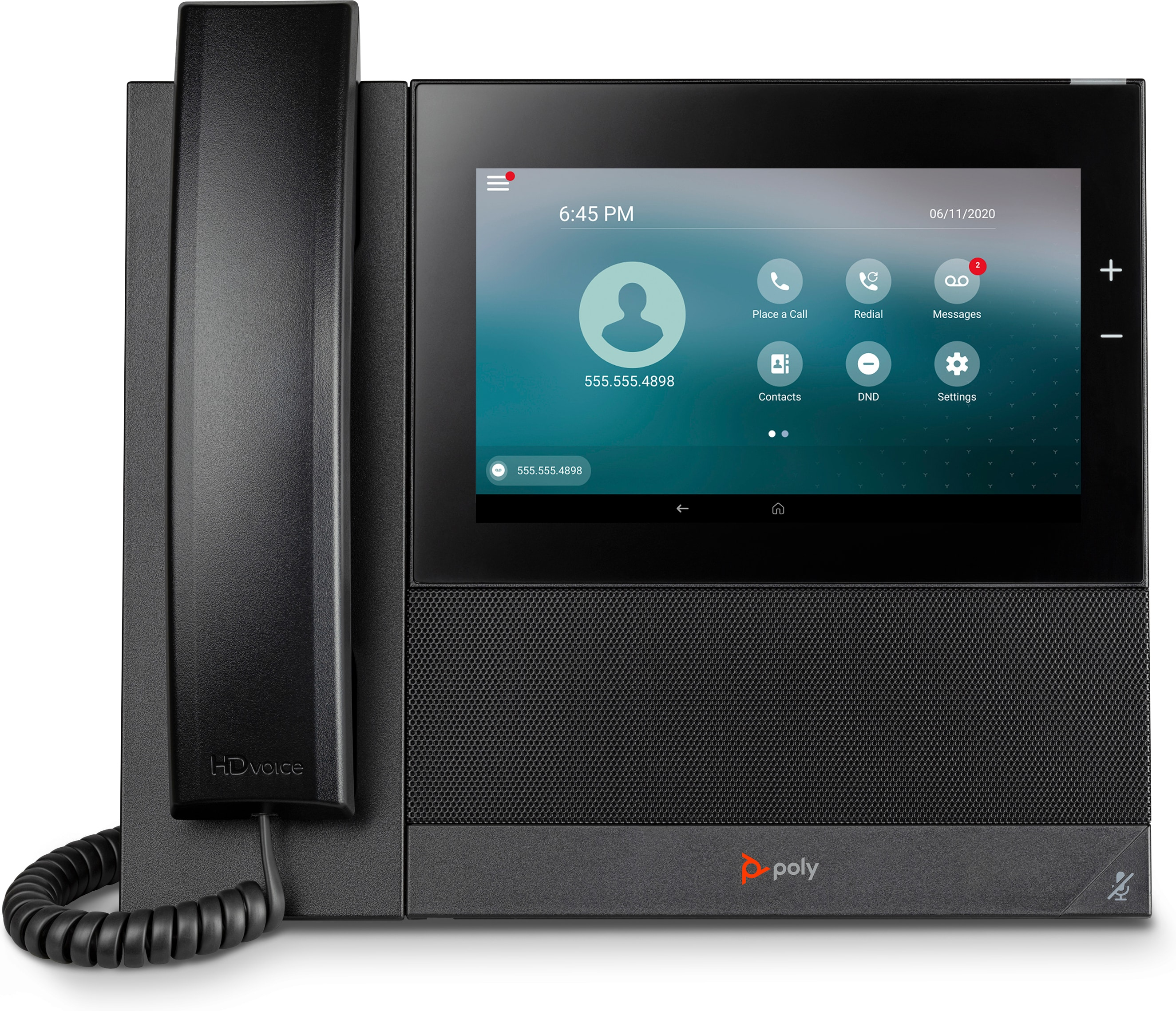 POLY Téléphone multimédia professionnel CCX 600 avec Open SIP et compatible PoE