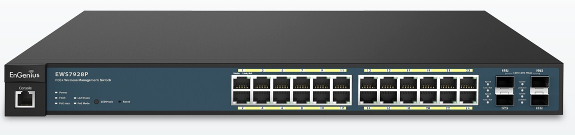 EnGenius EWS7928P Wireless Managed L2 switch 24-port GbE PoE+ Switch 4 x SFP