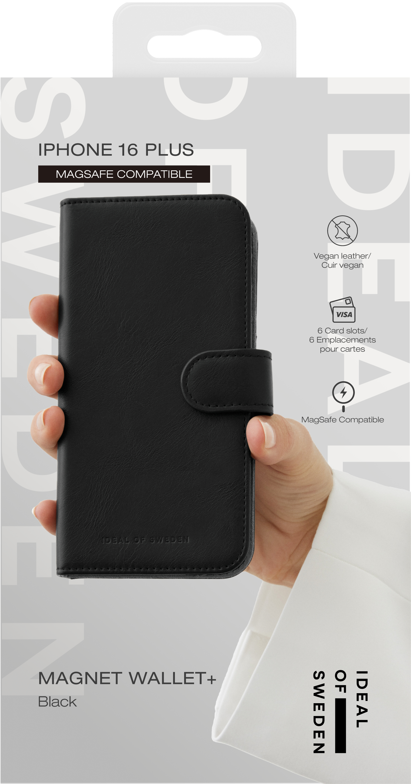 iDeal of Sweden Magnet Wallet+ MagSafe iPhone 16 Plus Black – image 5