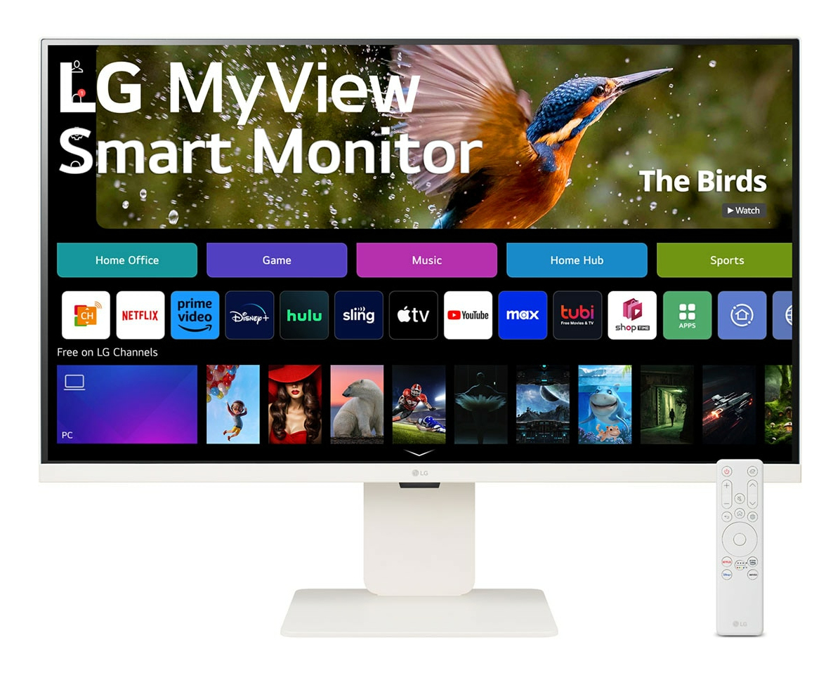 LG MyView 32SR83U-W - LED monitor - Smart - 32" (31.5" viewable) - 3840 x 2160 4K - IPS - 400 cd/m� - 1000:1 - HDR10 - 5 ms - 2xHDMI, USB-C - speakers
