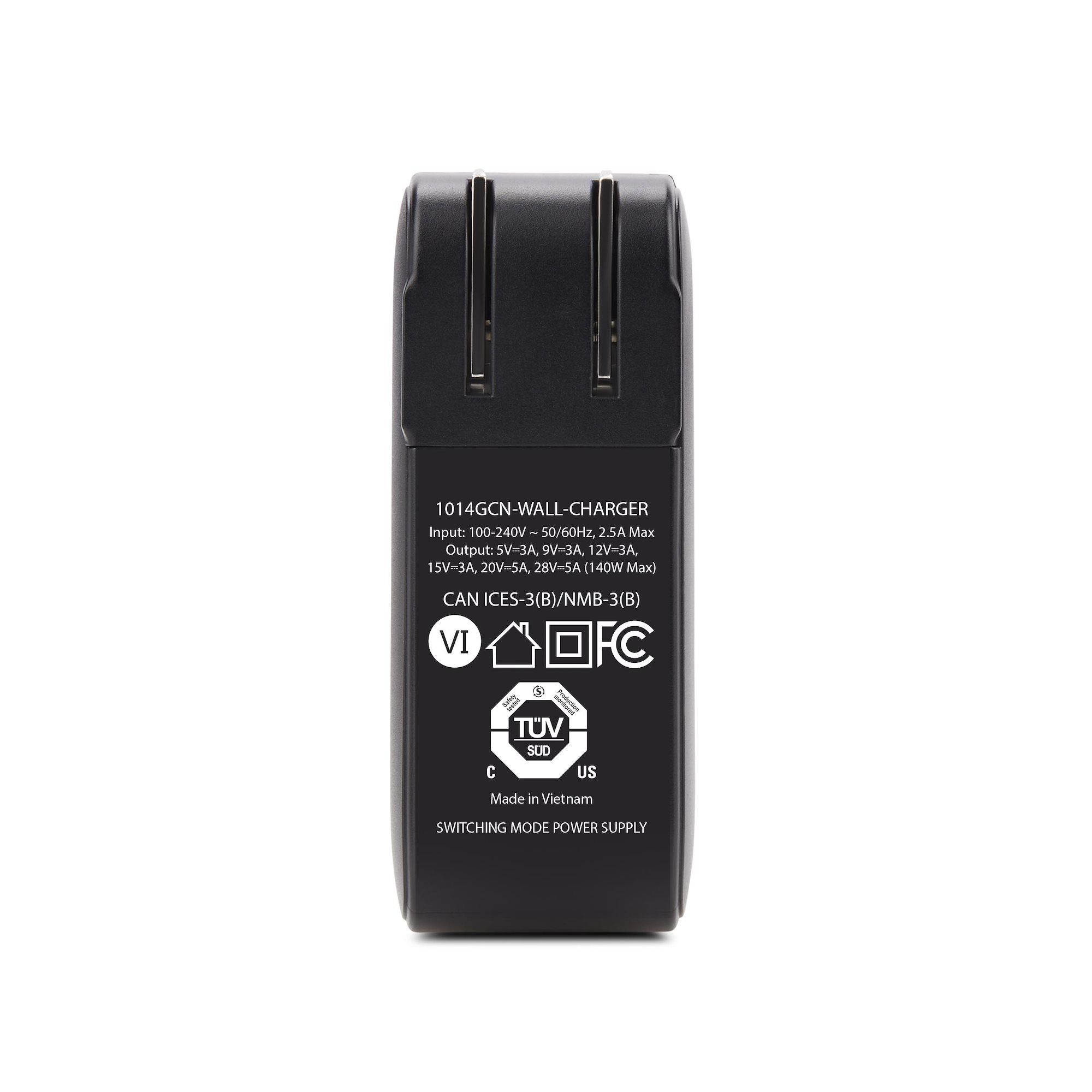 Resim StarTech.com 1014GCN-WALL-CHARGER 140W USB-C PD 3.1 GaN Duvar Tipi Şarj Cihazı Siyah