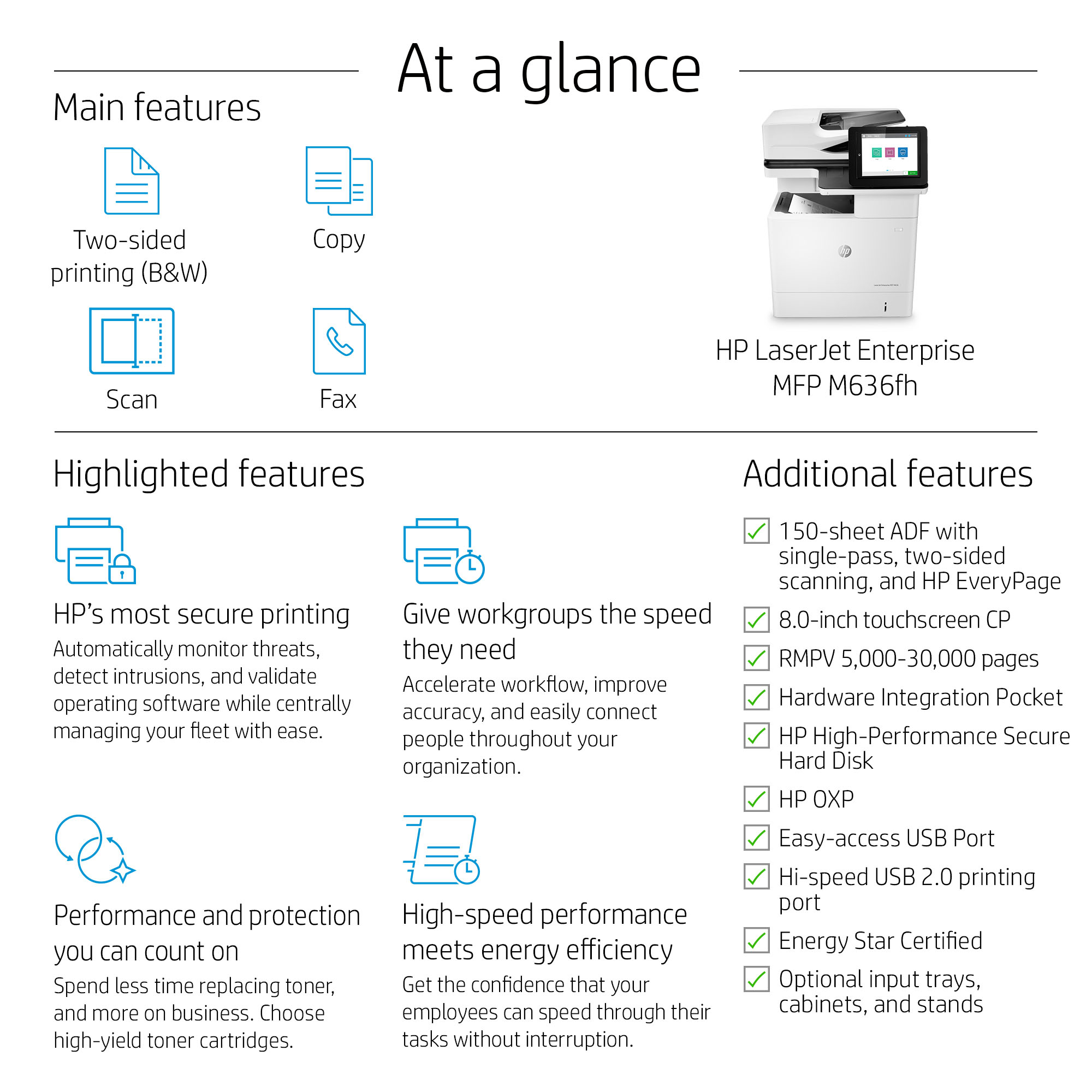HP LaserJet Enterprise MFP M636fh – image 3