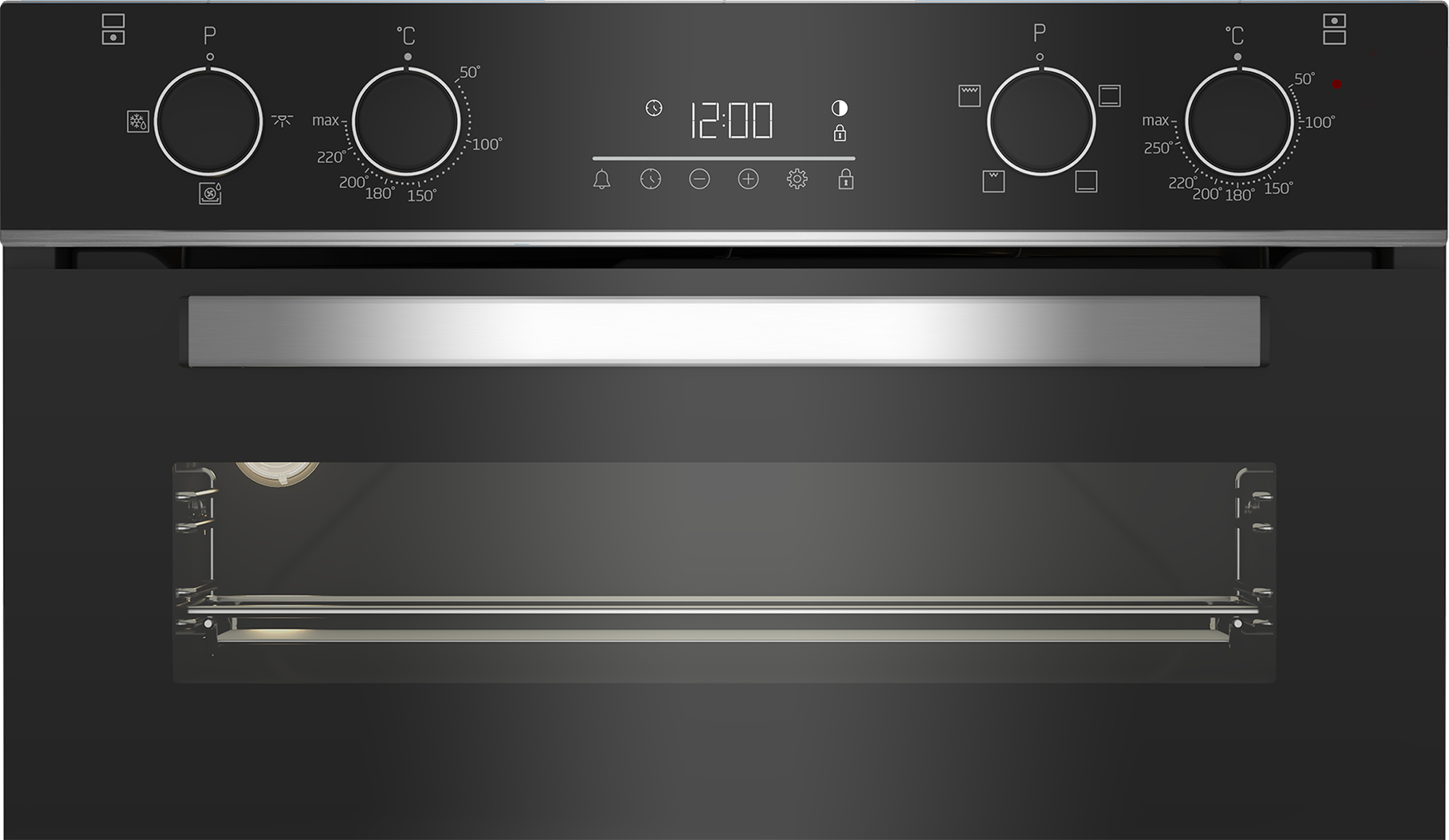 Beko BBTQF24300B 72cm Built-Under Double Fan Oven with Touch Control LED Timer – image 2