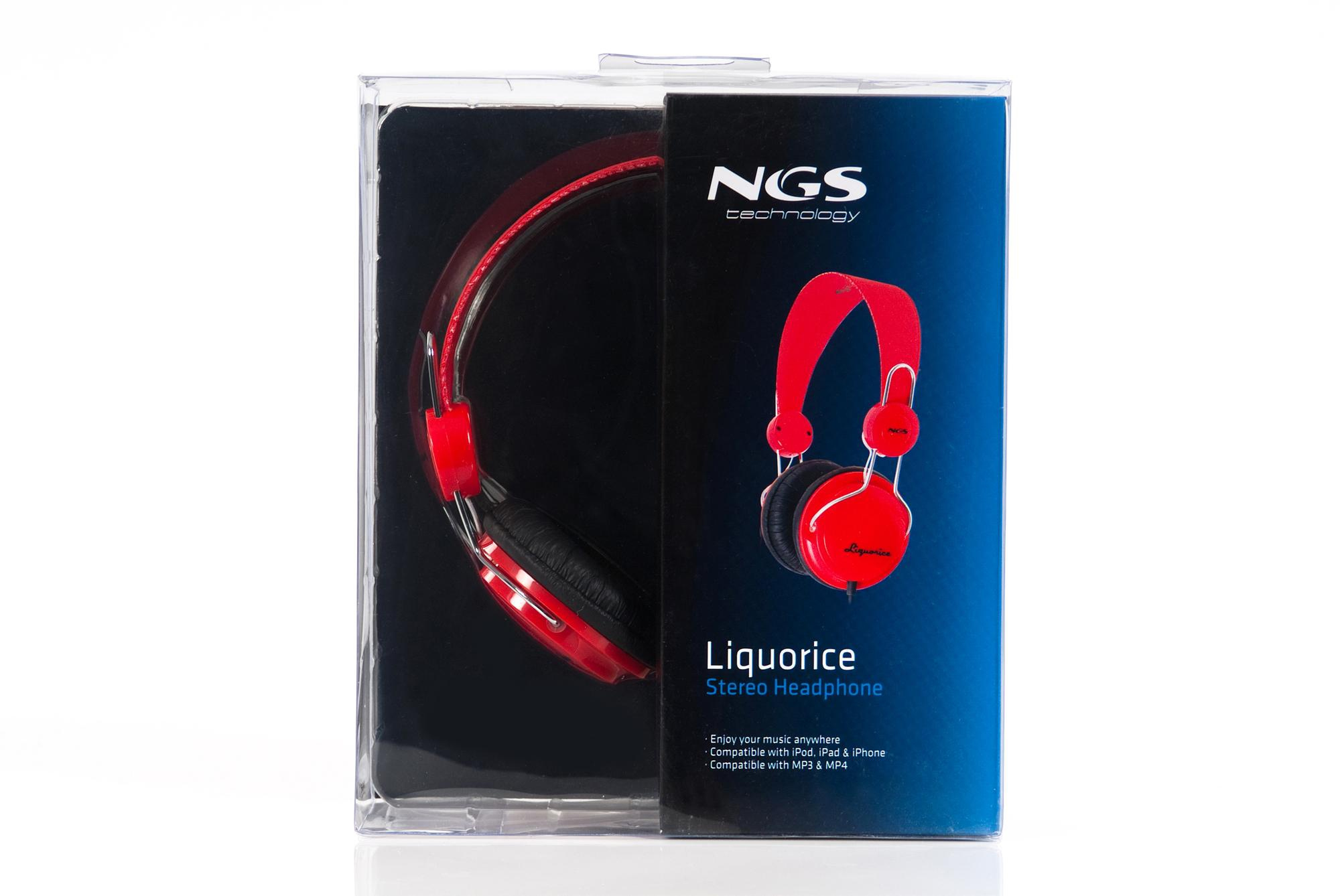 NGS Liquorice Headphones Wired Black, Red – image 7
