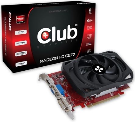 CLUB3D CGAX-66724ZI graphics card AMD Radeon HD6670 – image 1