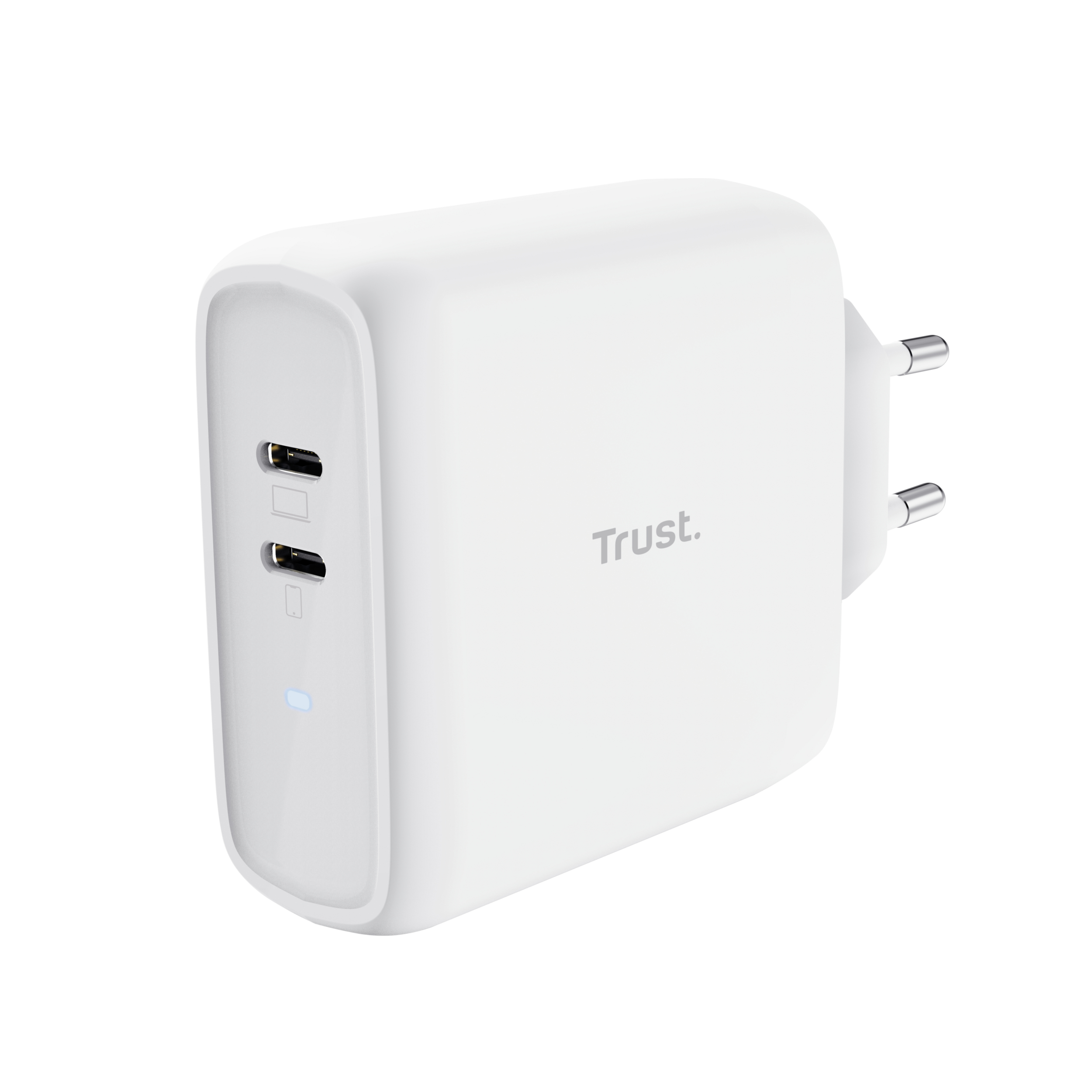 Trust Maxo Dual USB-C Schnellladegerät 65W Weiß