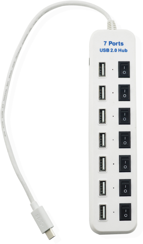 CoreParts MSPPU31003 interface hub USB 3.2 Gen 1 (3.1 Gen 1) Type-C 480 Mbit/s White