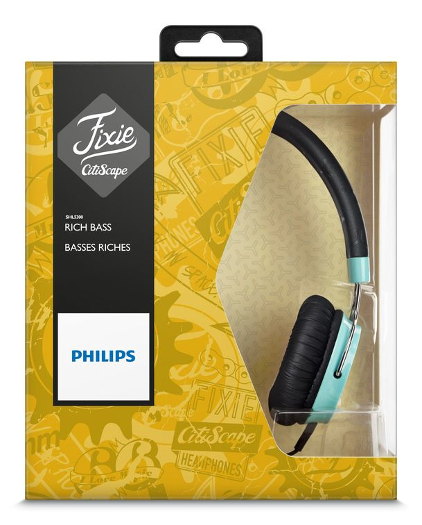 Philips CitiScape Fixie SHL5300TL/27 headphones/headset Wired Head-band Black, Turquoise – image 2