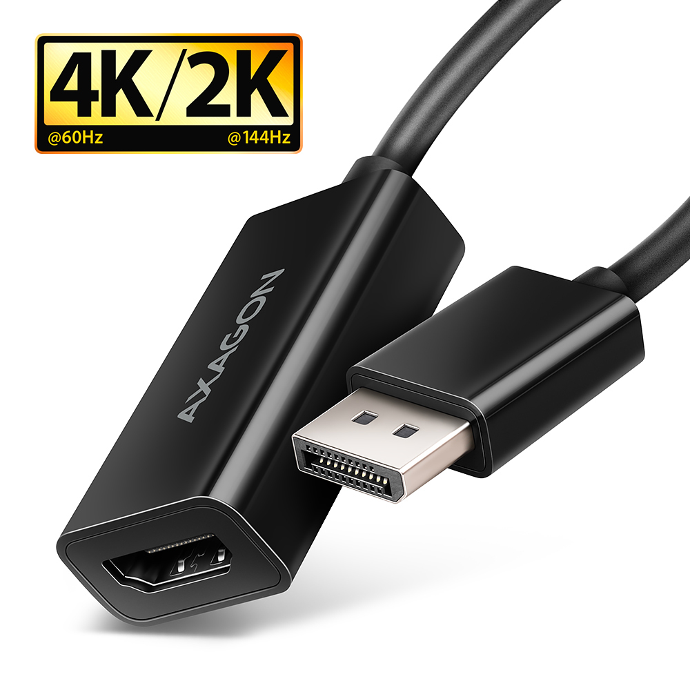 Axagon RVD-HI20N cavo e adattatore video 0,15 m DisplayPort HDMI Nero