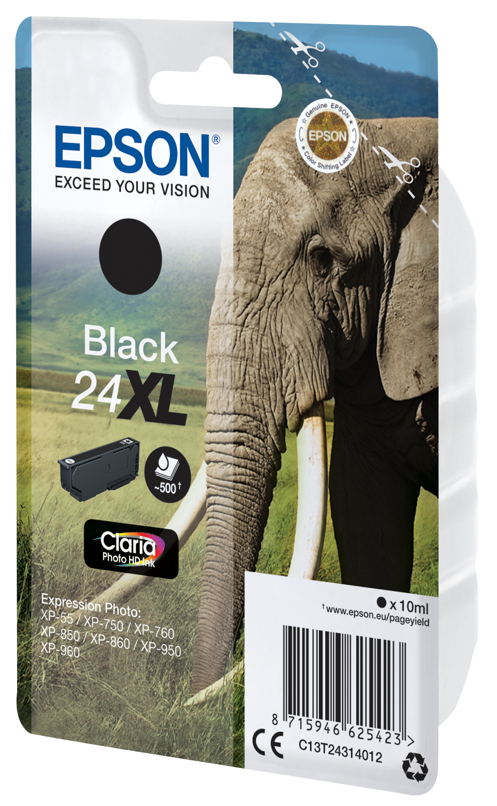 Epson Elephant 24XL Claria Photo HD Single Black Ink – image 8