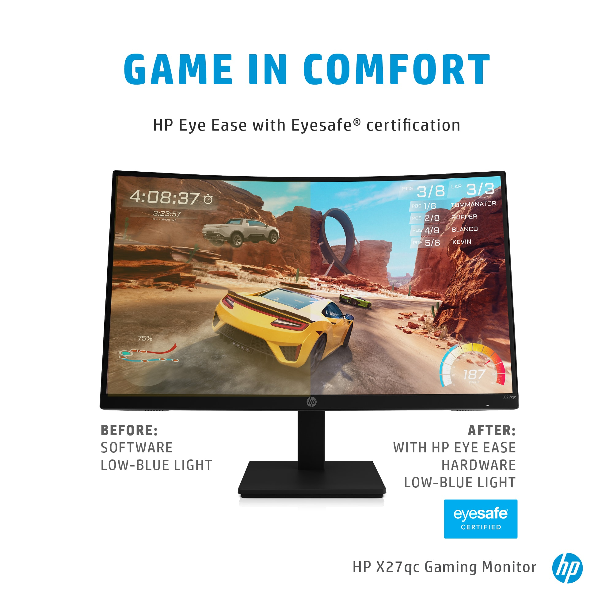 HP X27qc computer monitor – image 6
