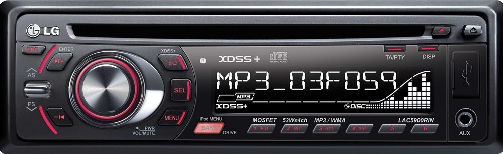 LG LAC5900RIN car media receiver Black