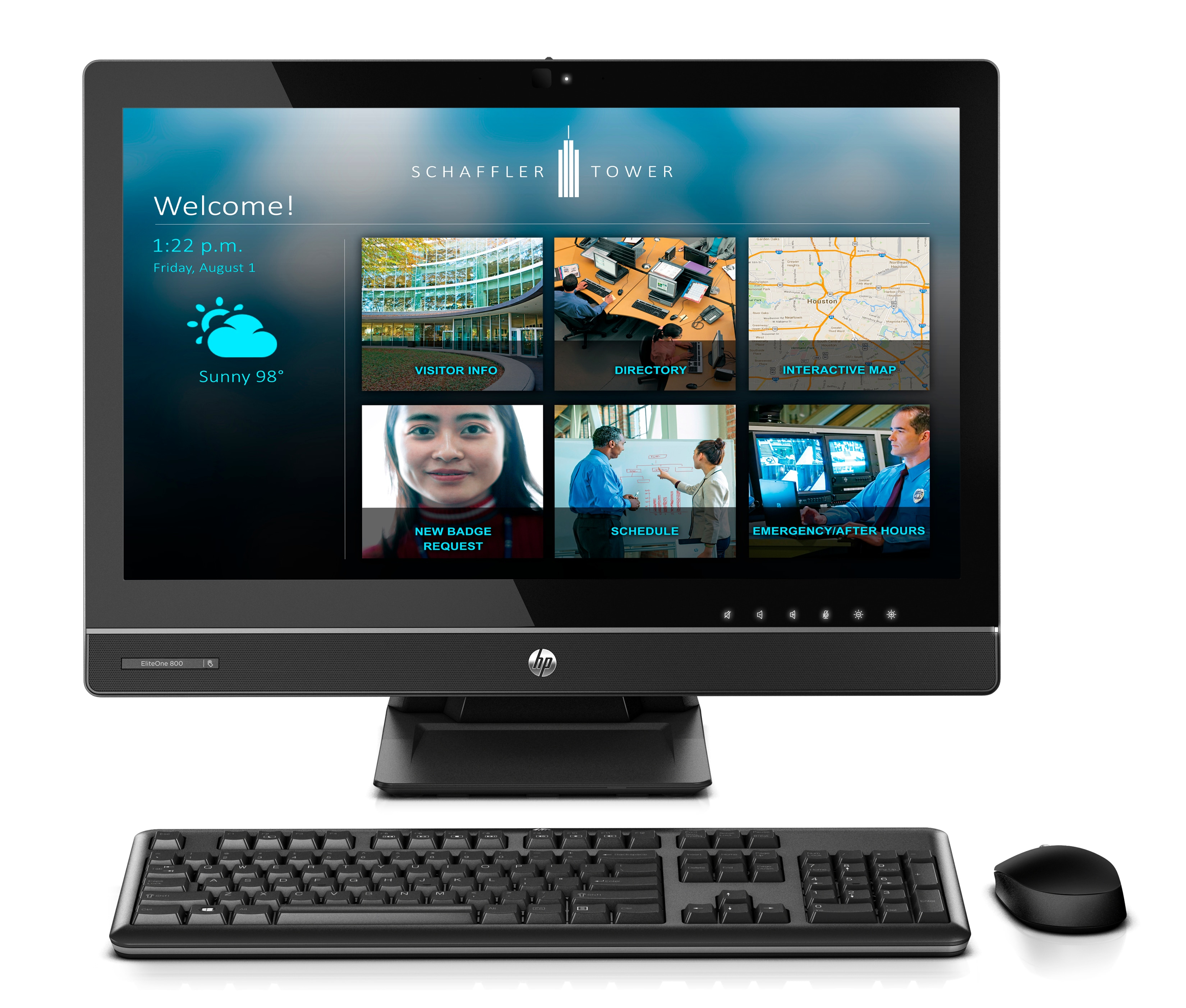 HP EliteOne 800 G1 Intel® Core™ i3 i3-4130 58,4 cm (23') Pekskärm Allt-i-ett-dator 4 GB DDR3-SDRAM 500 GB HDD Windows 7 Professional Svart