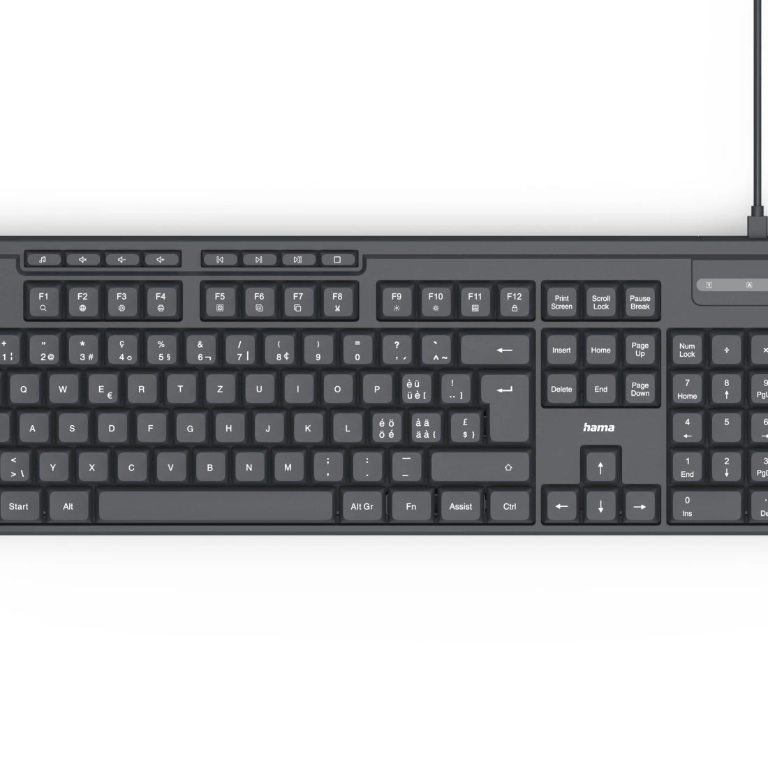 Hama CK-200 keyboard Home/Office USB QWERTZ Swiss Black – image 6