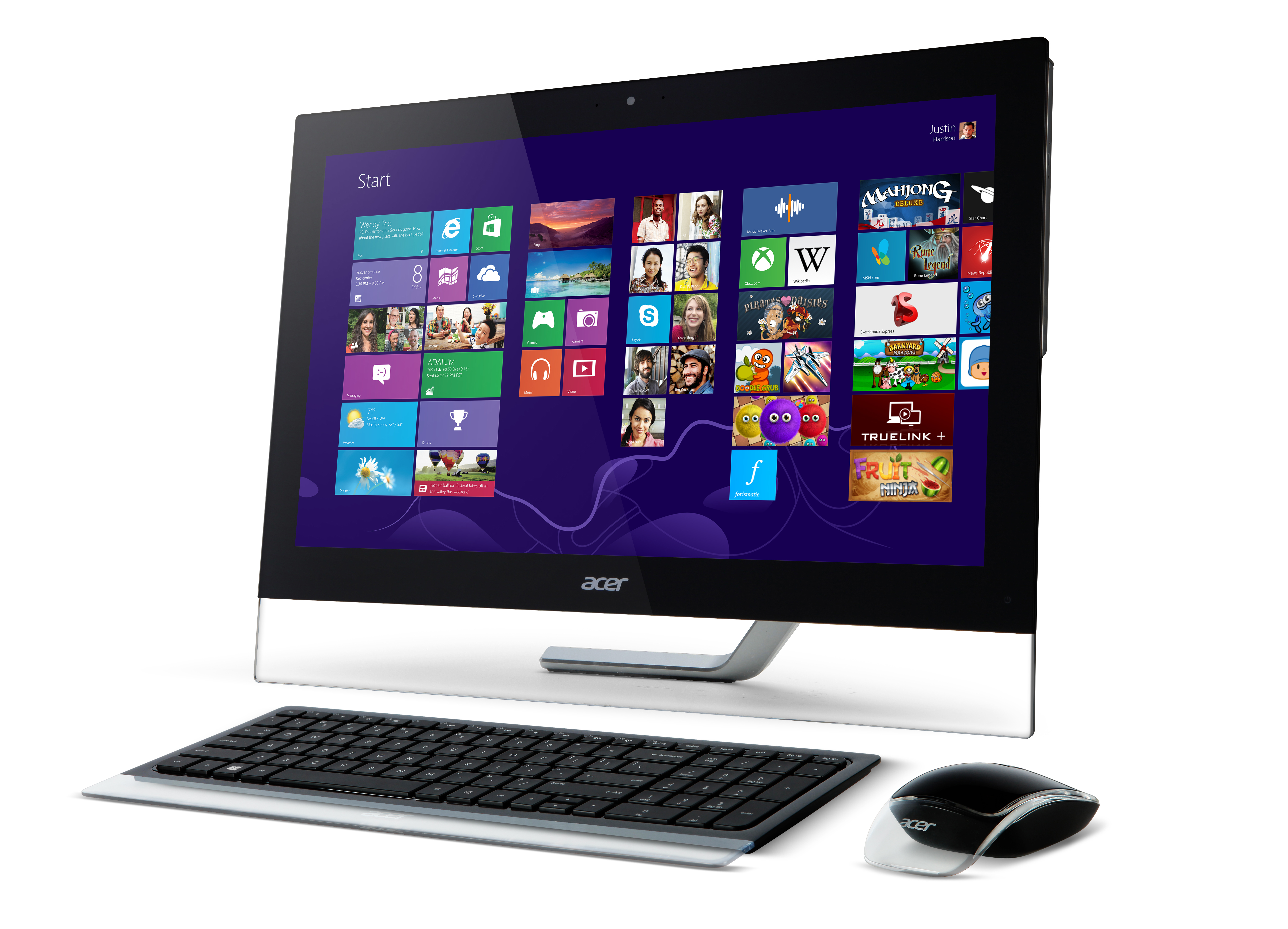 Acer Aspire U5-610 Intel® Core™ i5 i5-4200M 58.4 cm (23″) 1920 x 1080 pixels Touchscreen All-in-One PC 8 GB DDR3-SDRAM 1 TB HDD NVIDIA® GeForce® GTX 760M Windows 8 Black image 3
