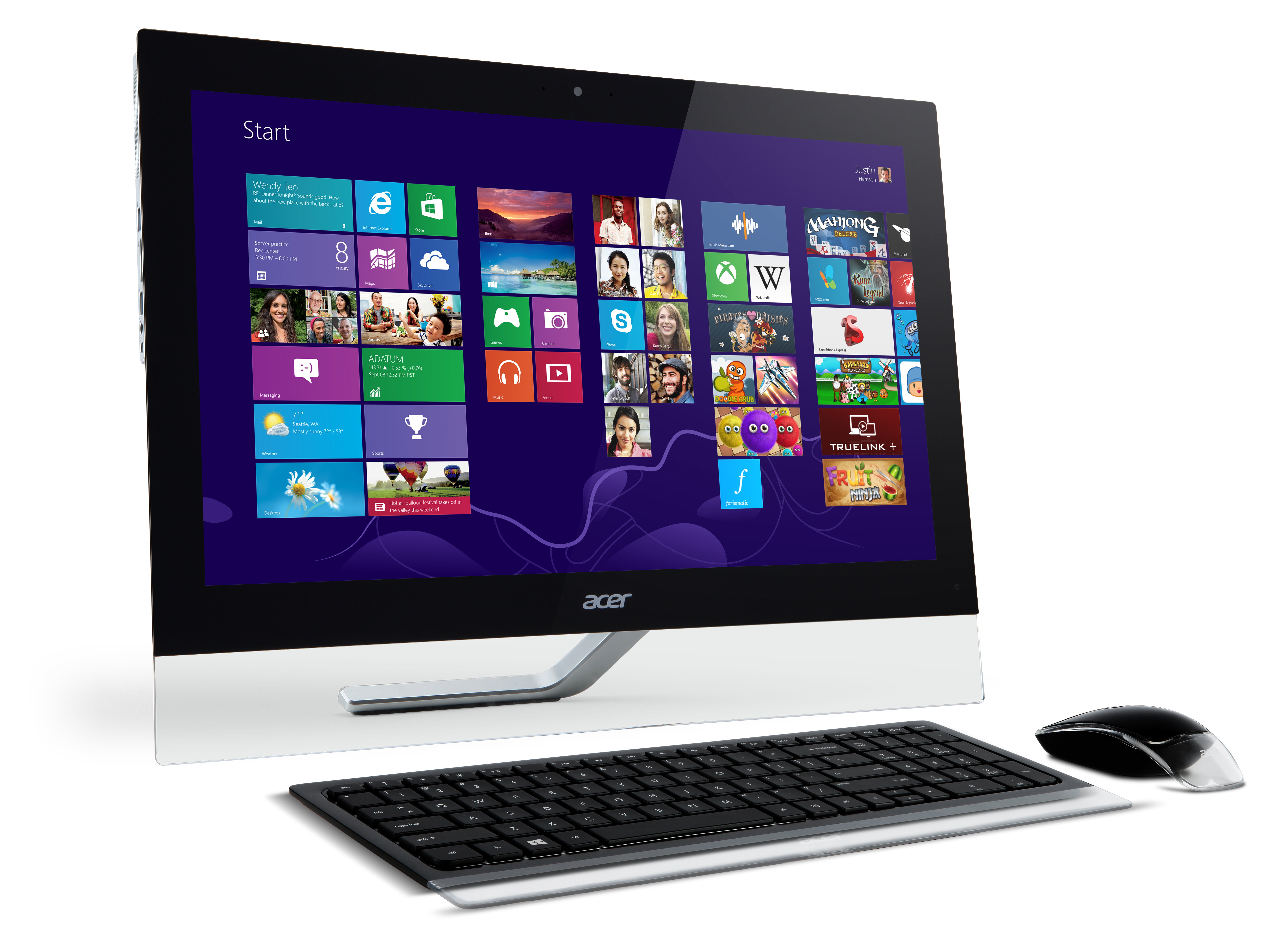 Acer Aspire U5-610 Intel® Core™ i5 i5-4200M 58.4 cm (23″) 1920 x 1080 pixels Touchscreen All-in-One PC 8 GB DDR3-SDRAM 1 TB HDD NVIDIA® GeForce® GTX 760M Windows 8 Black image 2
