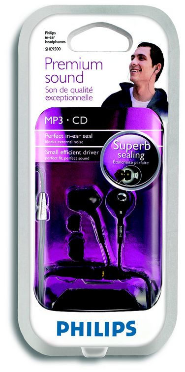 Philips SHE9500/37 headphones/headset Wired In-ear Black – image 2