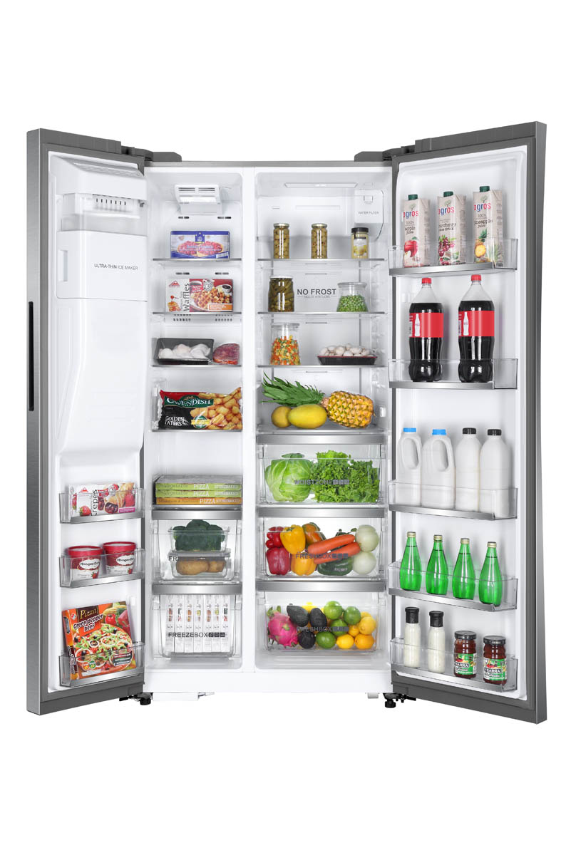 Haier HRF-636IM7 side-by-side refrigerator Freestanding – image 2