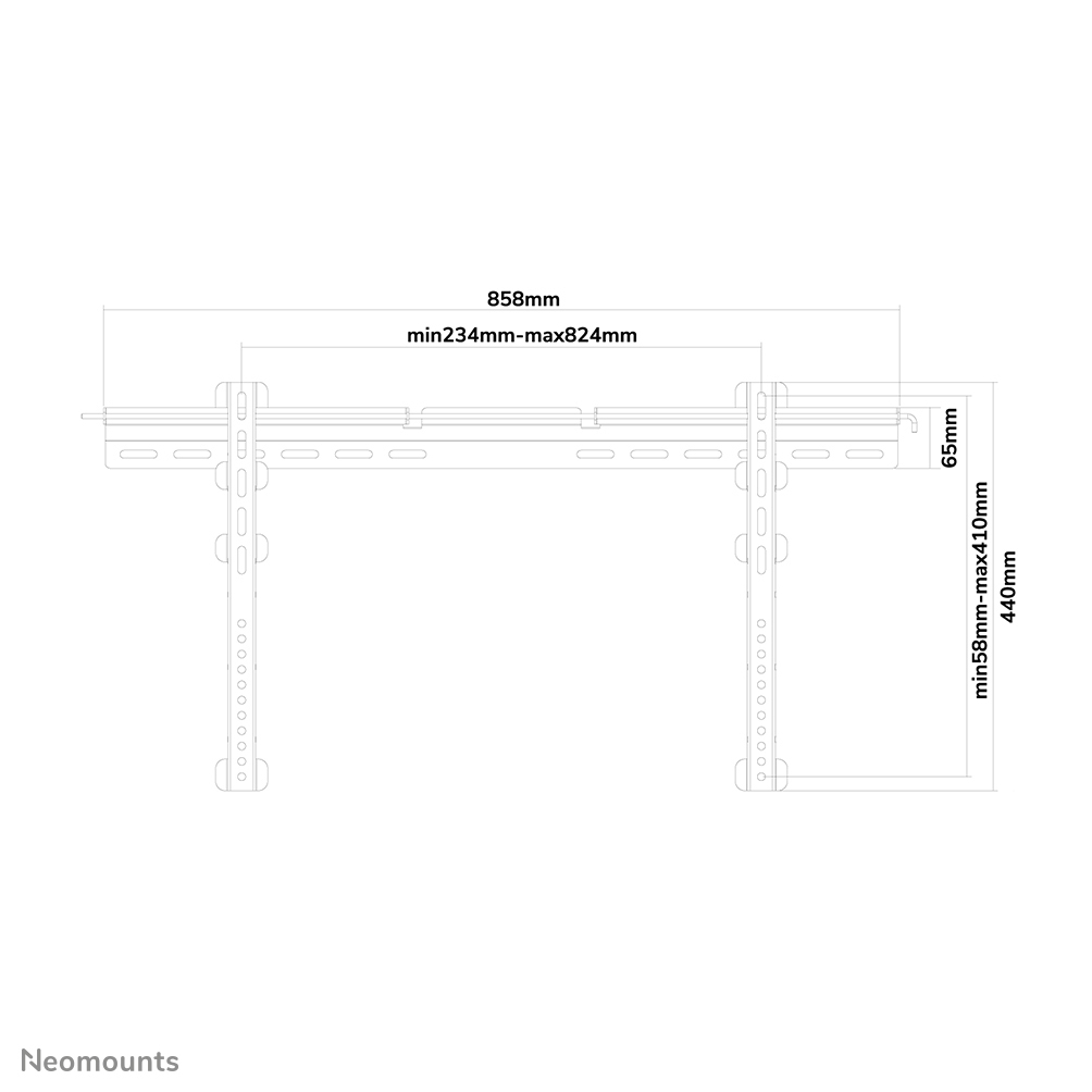 Neomounts WAH 37-75  1TFT 1Gelenk  sil.  Max.50
