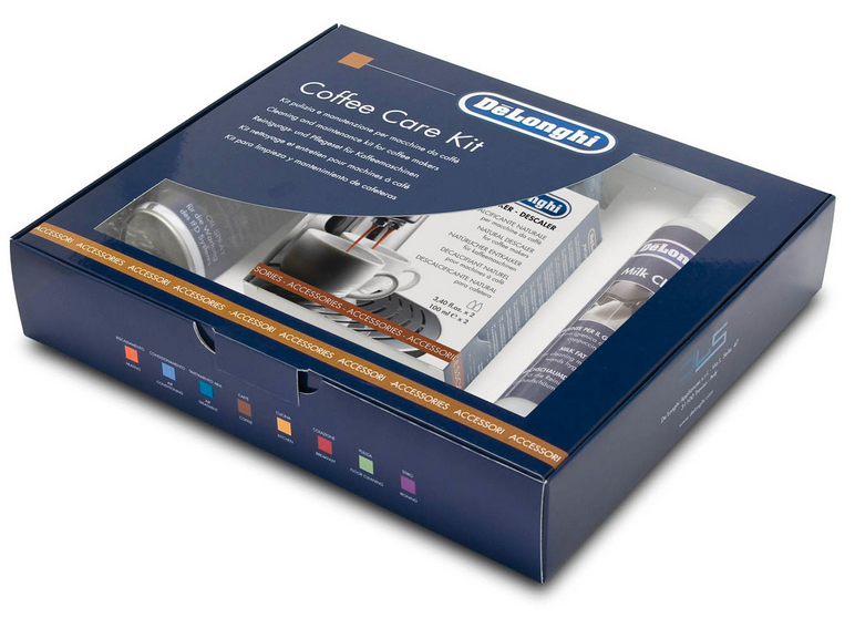 De'Longhi - Kit de accesorios De'Longhi Coffee Care para mantenimiento y limpieza cafeteras.