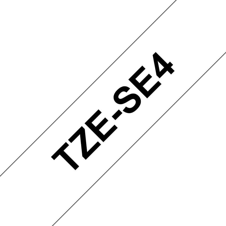 Cinta Brother TZESE4 - Texto Negro sobre Fondo Blanco - 18 mm x 8mts. - TZESE4 Cinta Brother TZESE4 - Texto Negro sobre Fondo Blanco - 18 mm x 8mts. - TZESE4