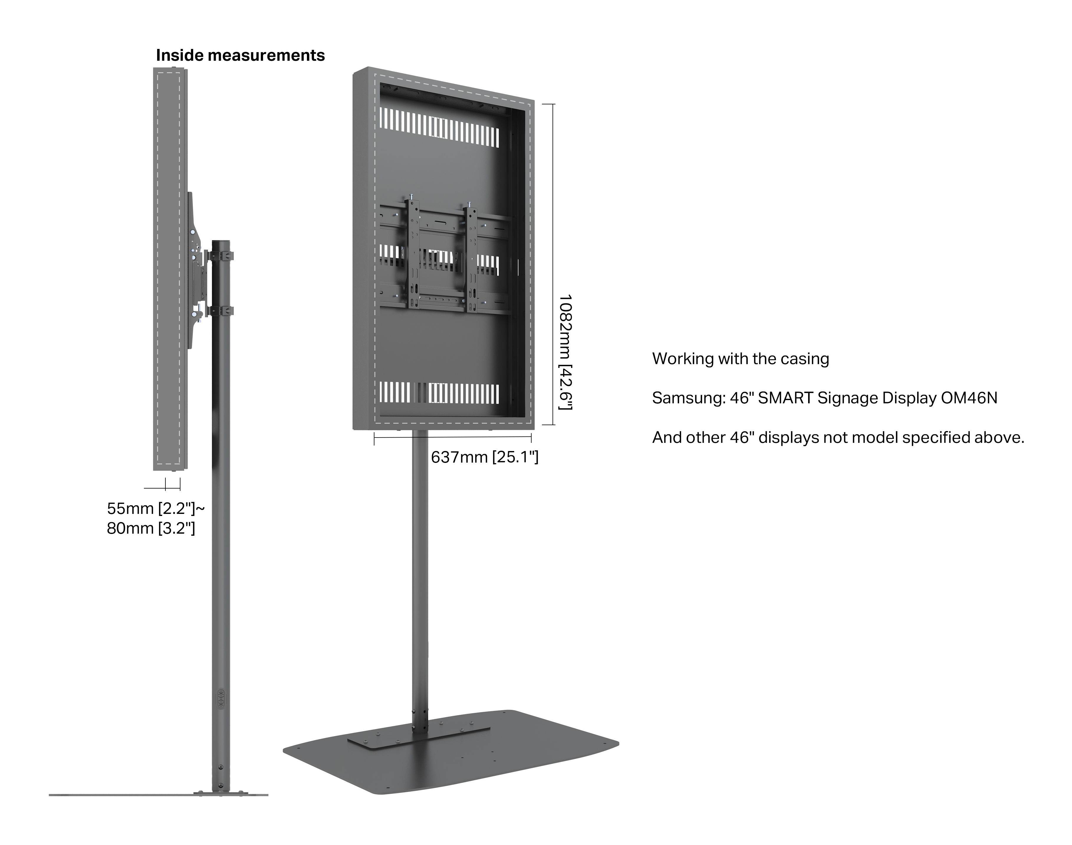 صورة حامل أرضي أحادي القطب Multibrackets M Pro Series 46 بوصة