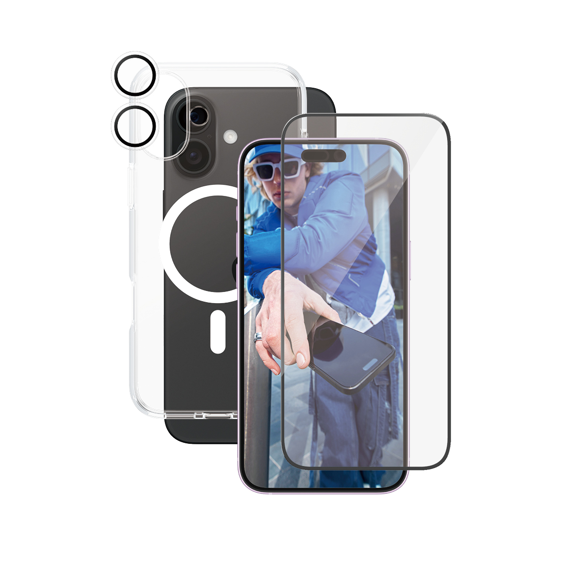 PanzerGlass ® | CARE by ® Flagship 3-in-1 Bundle iPhone 16 Plus Clear screen protector Apple 1 pc(s)