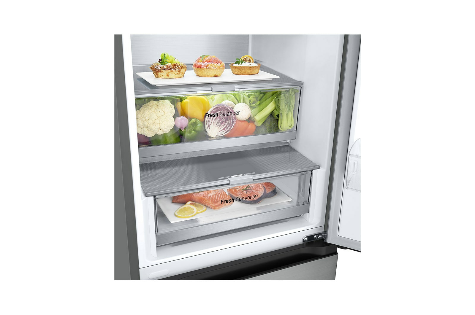 LG GBV7280BPY combi-fridge Freestanding – image 4