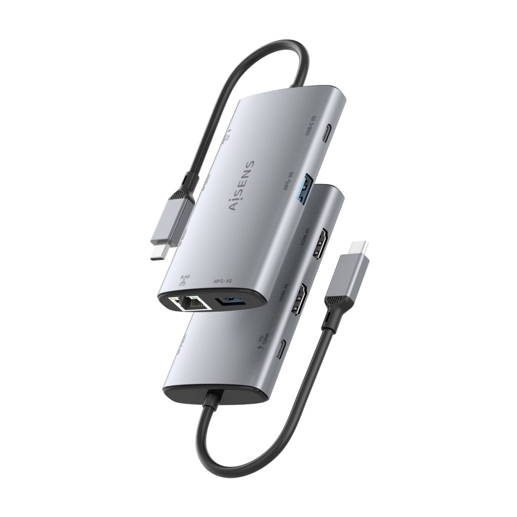 AISENS ASUC-7P049-GR laptop dock/port replicator Wired USB 3.2 Gen 1 (3.1 Gen 1) Type-C Grey – image 3