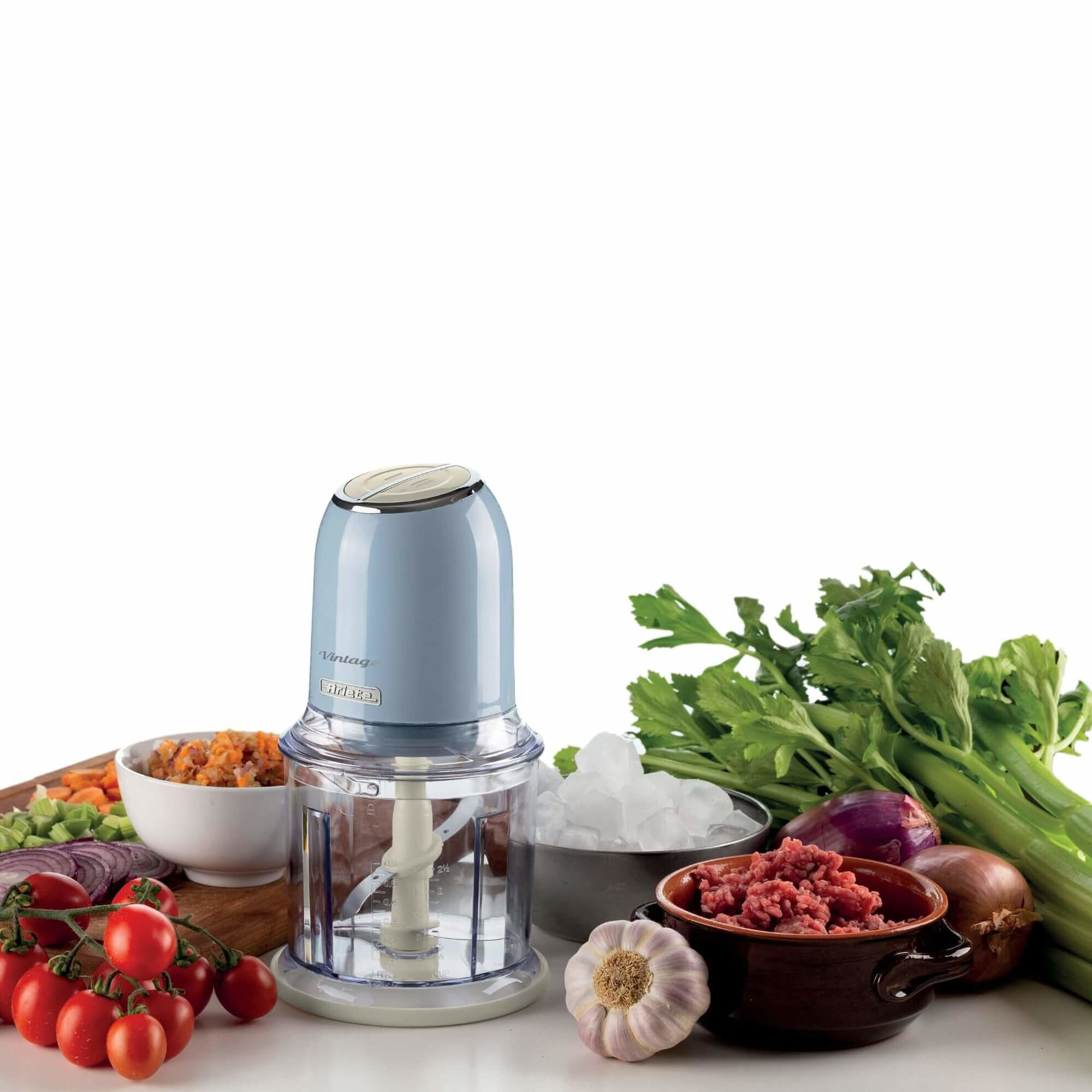 Ariete 438, Vintage Chopper, Chopper and Ice Crusher, 2 speeds, 4 stainless steel blades, 600 ml graduated cup – image 7