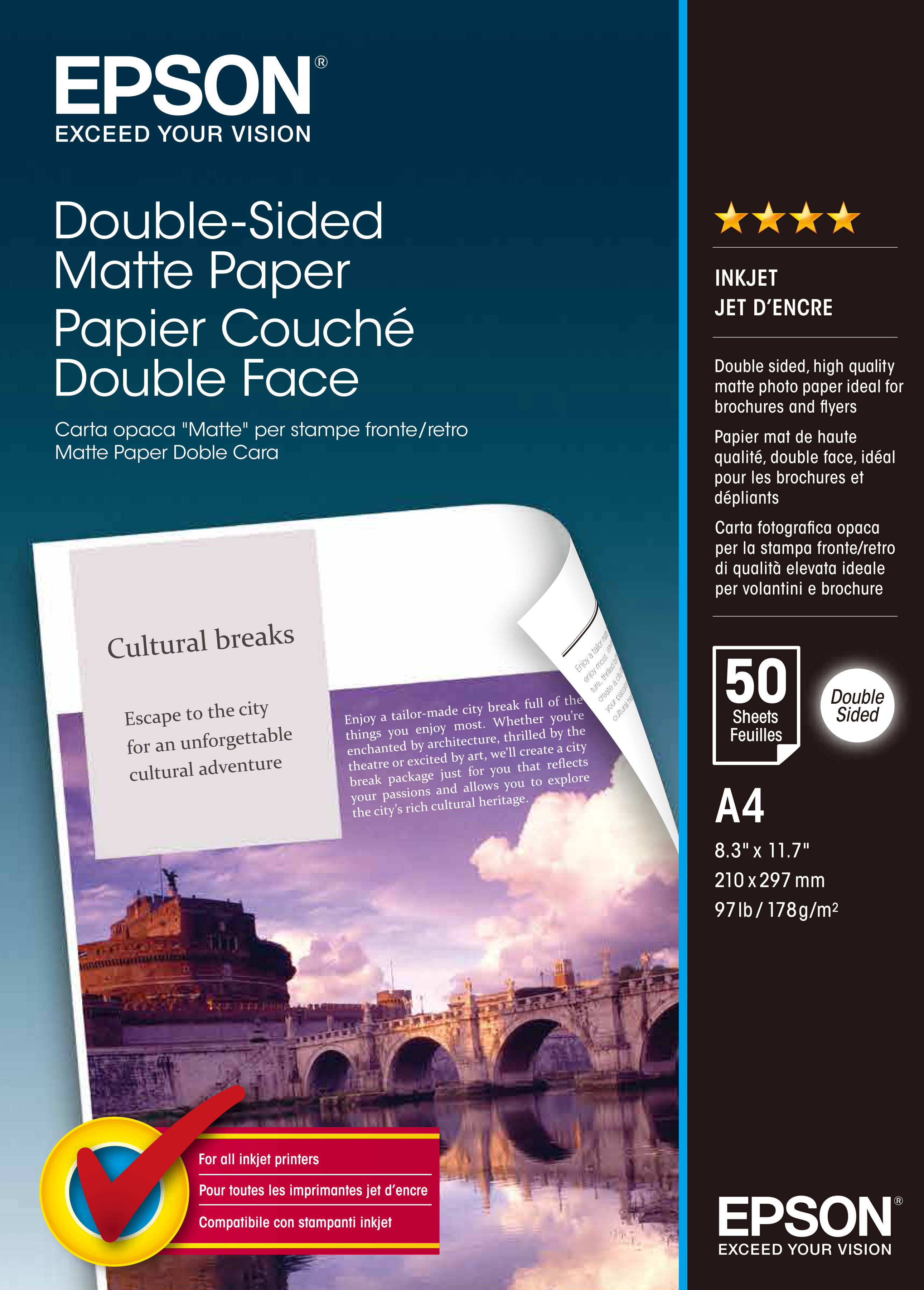 Epson Double-Sided Matte Paper - A4 - 50 ark