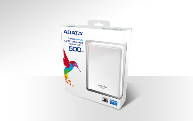 ADATA AHV620 500GB external hard drive 2.5″ Micro-USB B 3.2 Gen 1 (3.1 Gen 1) White image 2